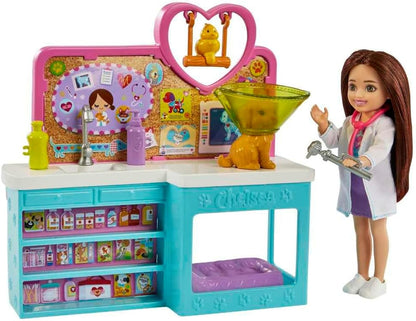 Barbie Chelsea Doll and Accessories, Pet Vet Playset with Doll