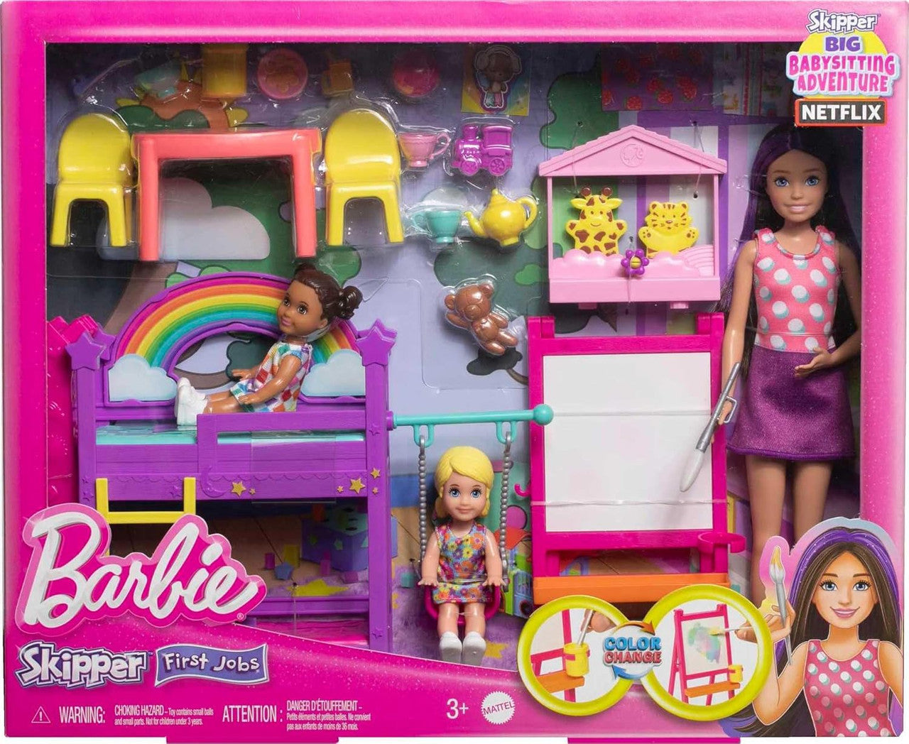 Barbie Skipper Babysitters, Inc. Ultimate Daycare Playset with 3 Dolls