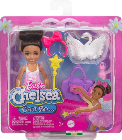 Barbie Toys Chelsea Ballerina Set, Career Brunette Small Doll