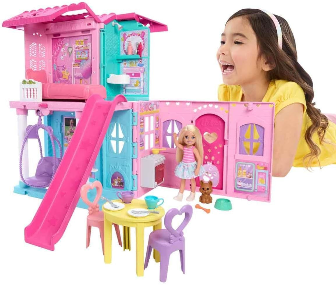 Barbie Chelsea Toy Dollhouse with 15+ Accessories