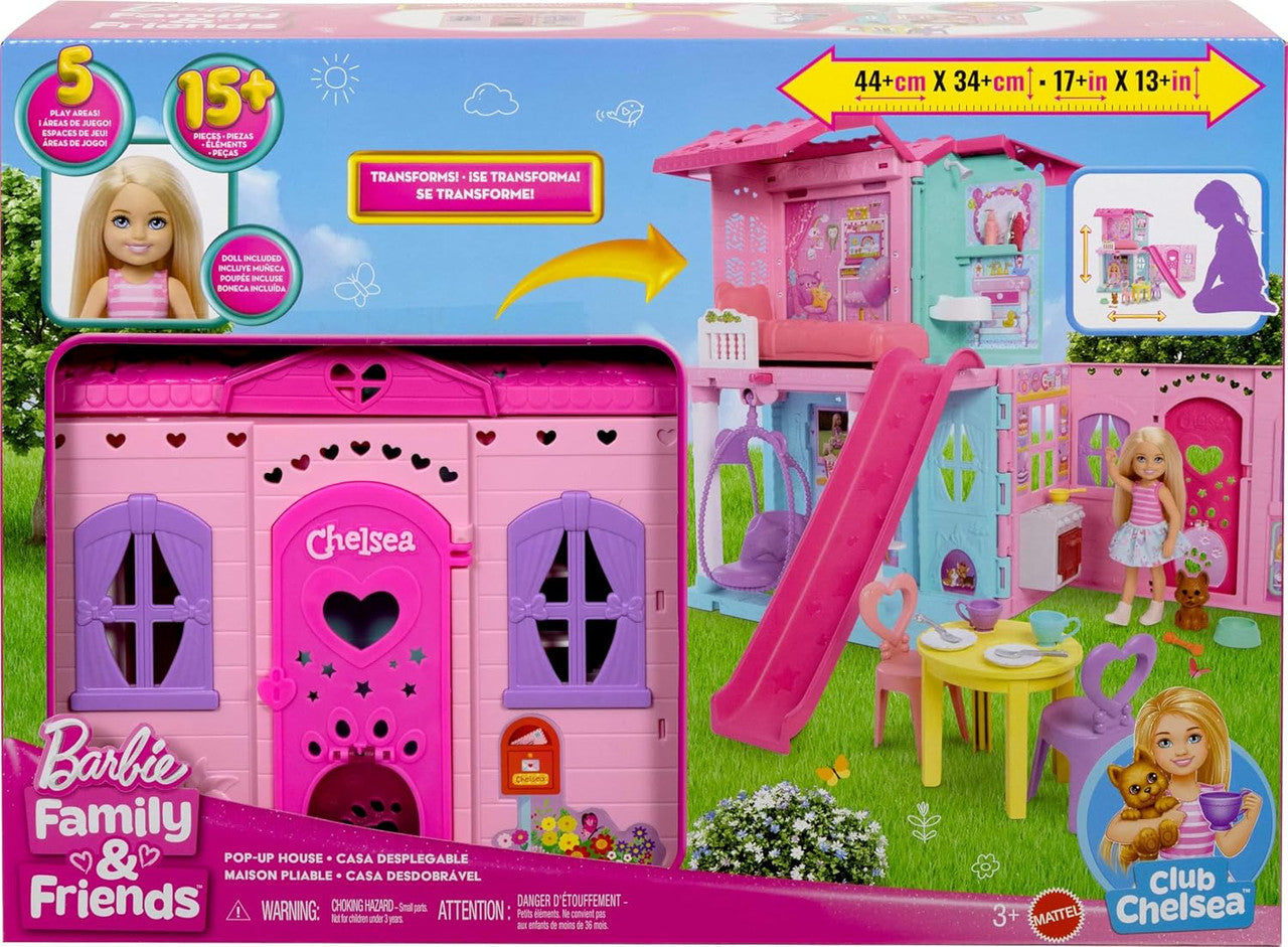 Barbie Chelsea Toy Dollhouse with 15+ Accessories