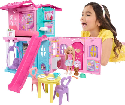 Barbie Chelsea Toy Dollhouse with 15+ Accessories