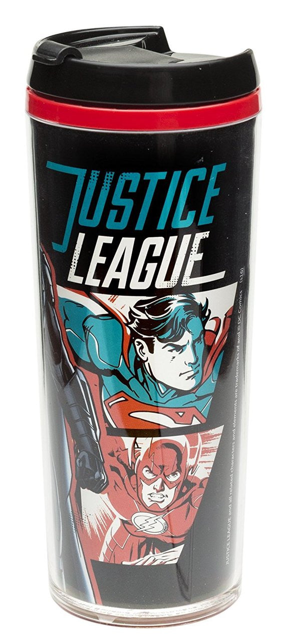 Zak! Designs Insulated Travel Mug featuring Batman  & Justice League Graphics