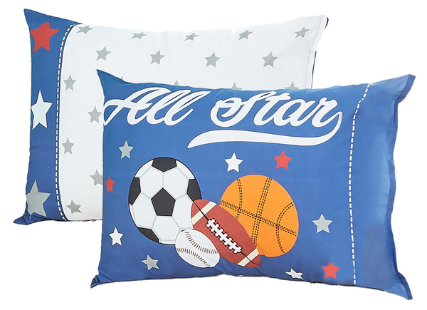 EVERYDAY KIDS 2-Pack Standard Size Pillowcases - Jungle Sports