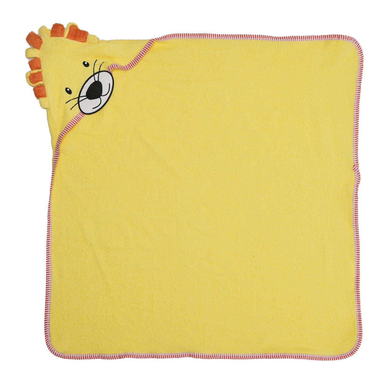 EVERYDAY KIDS Hooded Baby Toddler Bath Towel - Yellow Lion with Mane