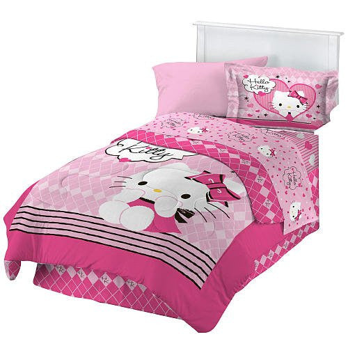 Hello Kitty "Sweet and Sassy" 4pc Full Comforter Set