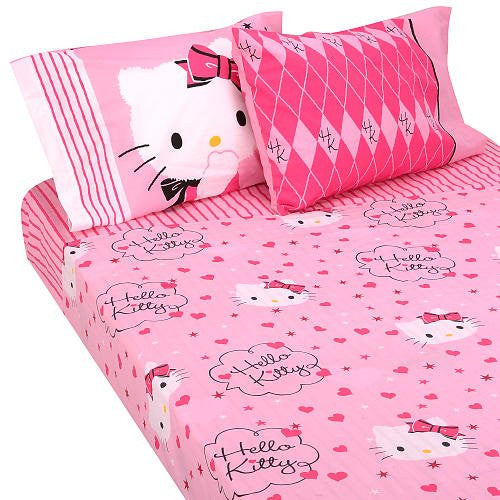 Hello Kitty Sweet and Sassy Twin Sheet Set