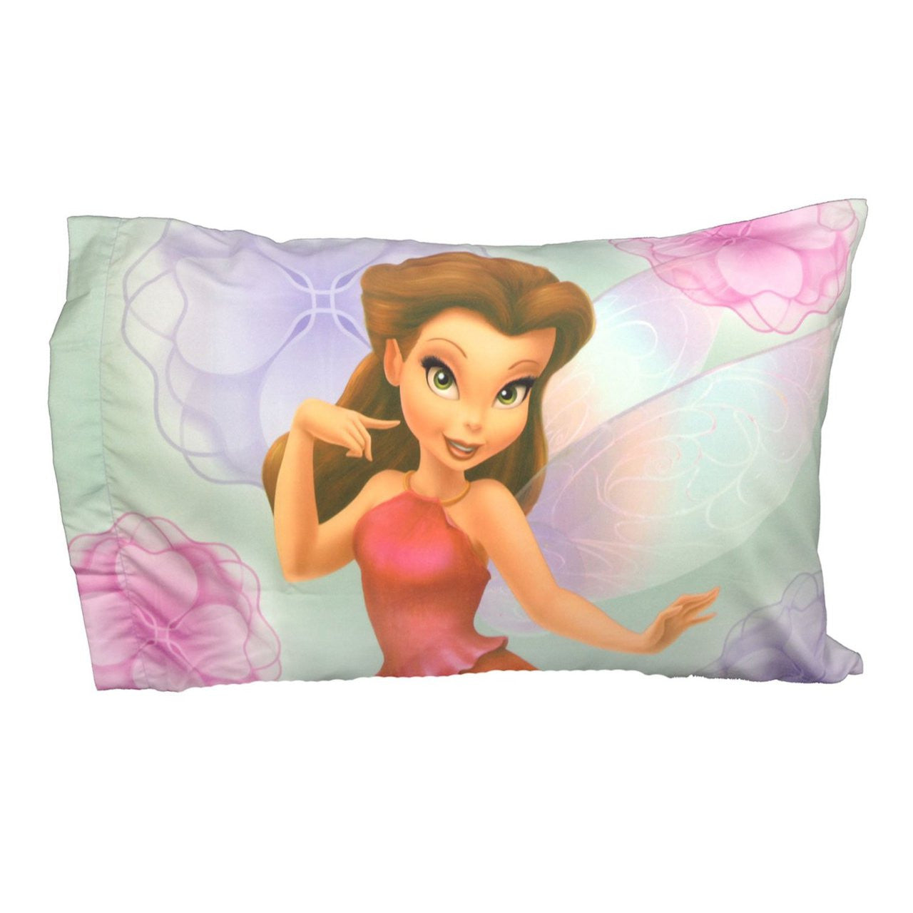 Disney Fairies Tinkerbell Floral Frolic Reversible Pillowcase