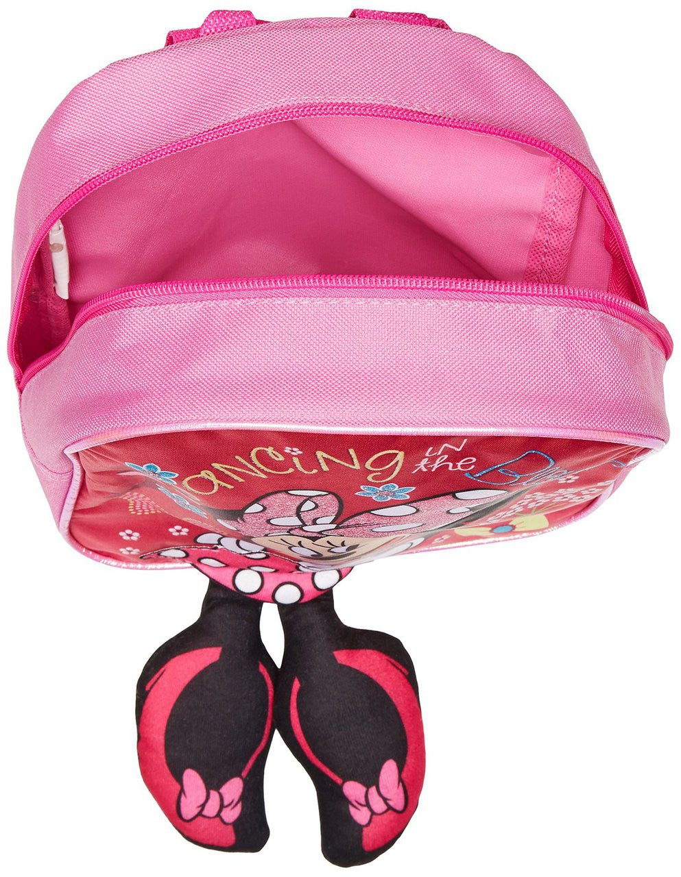 Disney Girls' Minnie Mini Backpack with Plush Feet, Pink