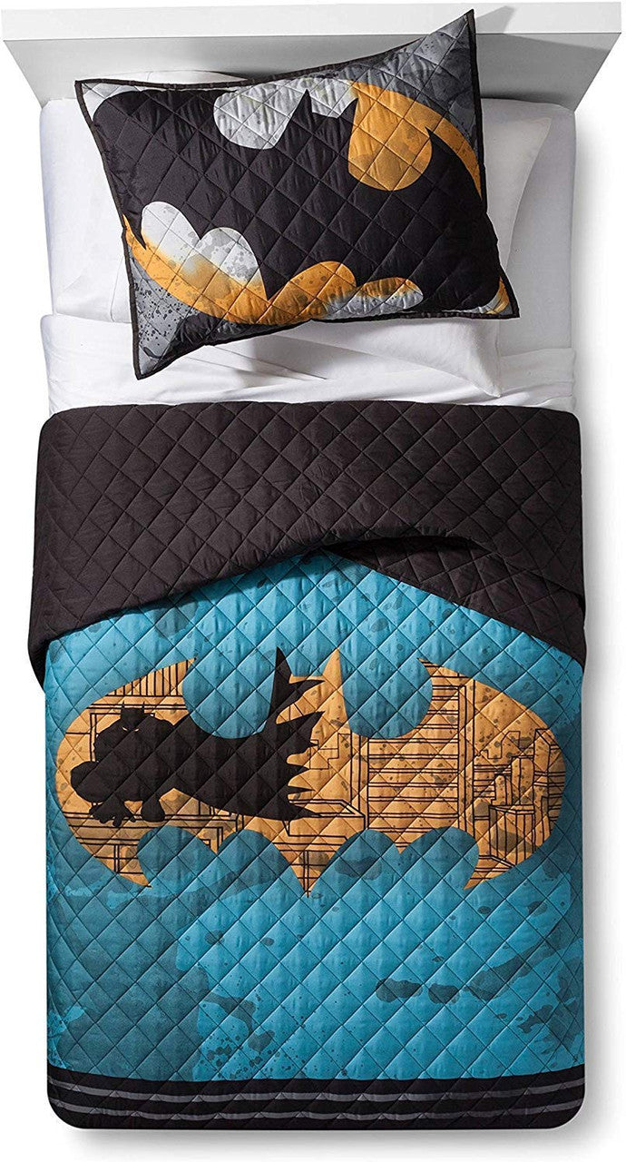 Batman Twin/Full Quilt and Sham
