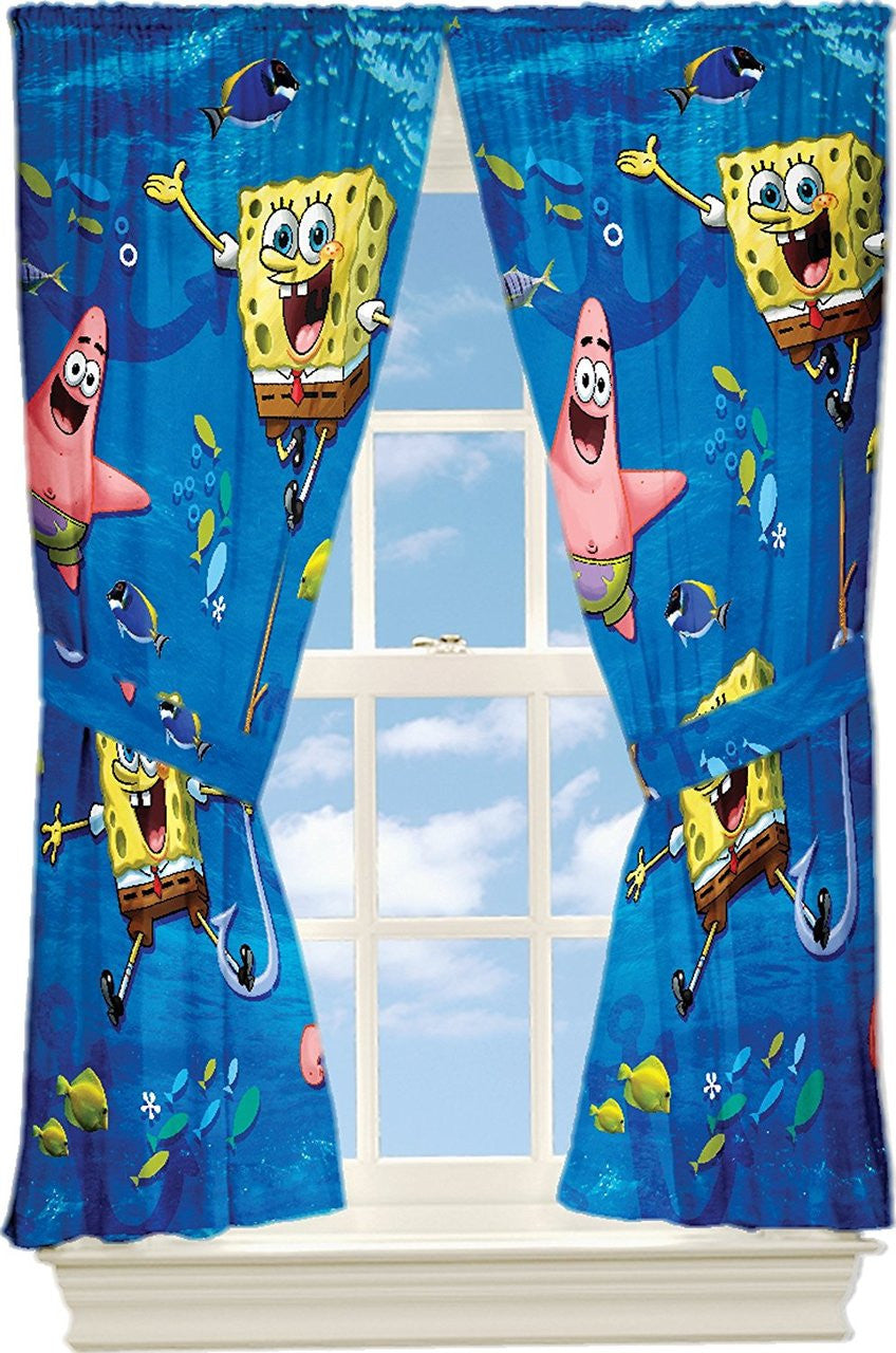 SpongeBob Squarepants "Anchors Away" Window Drapes