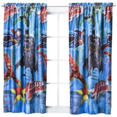 Justice League Blackout Window Panel Drape