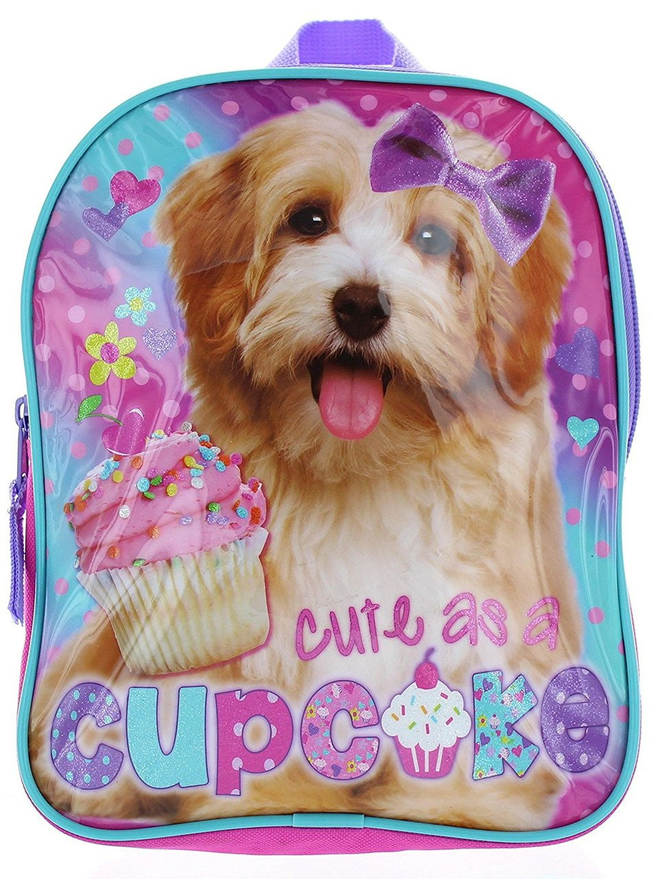 Puppy "Cute as a Cupcake"  Mini Toddler 10" Backpack