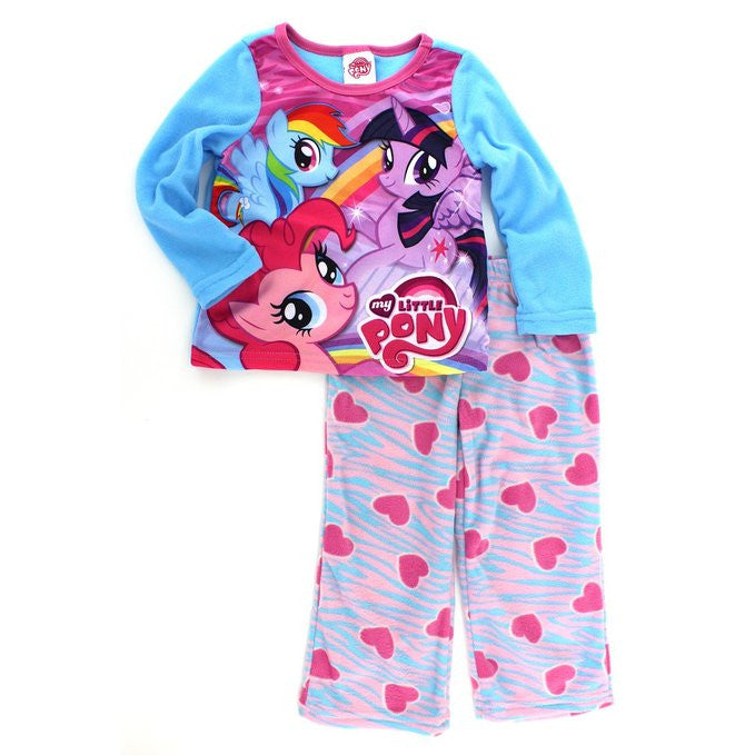 My Little Pony Girls Fleece Pajamas (Size 8)
