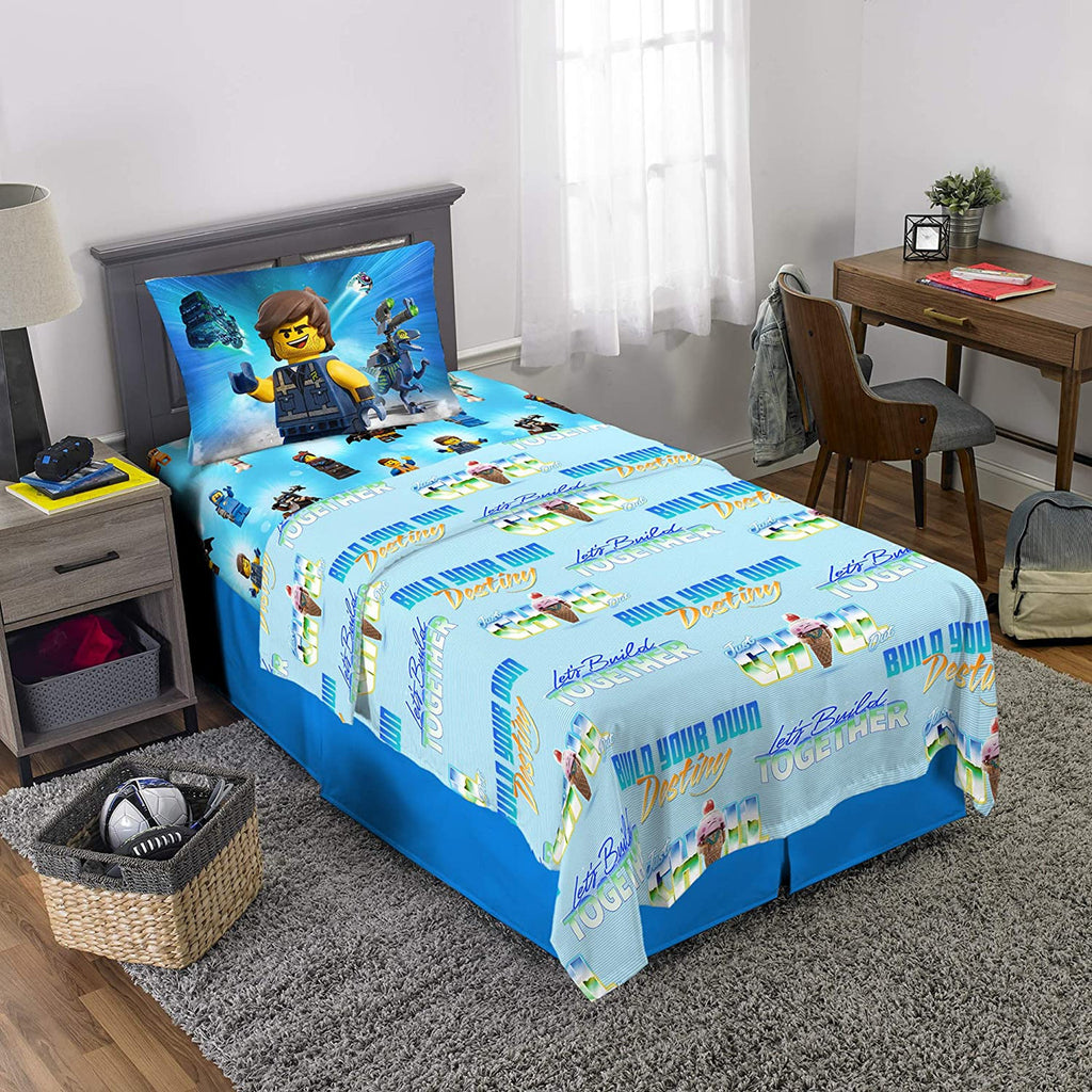 LEGO Movie 2 'Let's Build Together' Twin Sheet Set