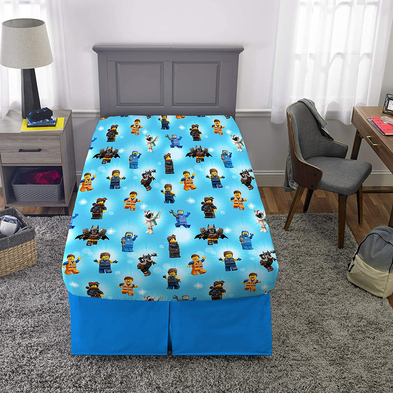 Lego Movie 2 Twin Sheet Set in Blue