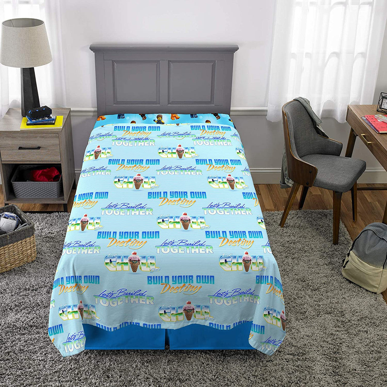 Lego Movie 2 Twin Sheet Set in Blue