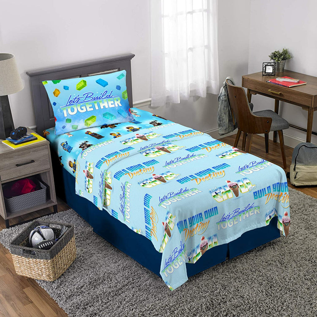 Lego Movie 2 Twin Sheet Set in Blue