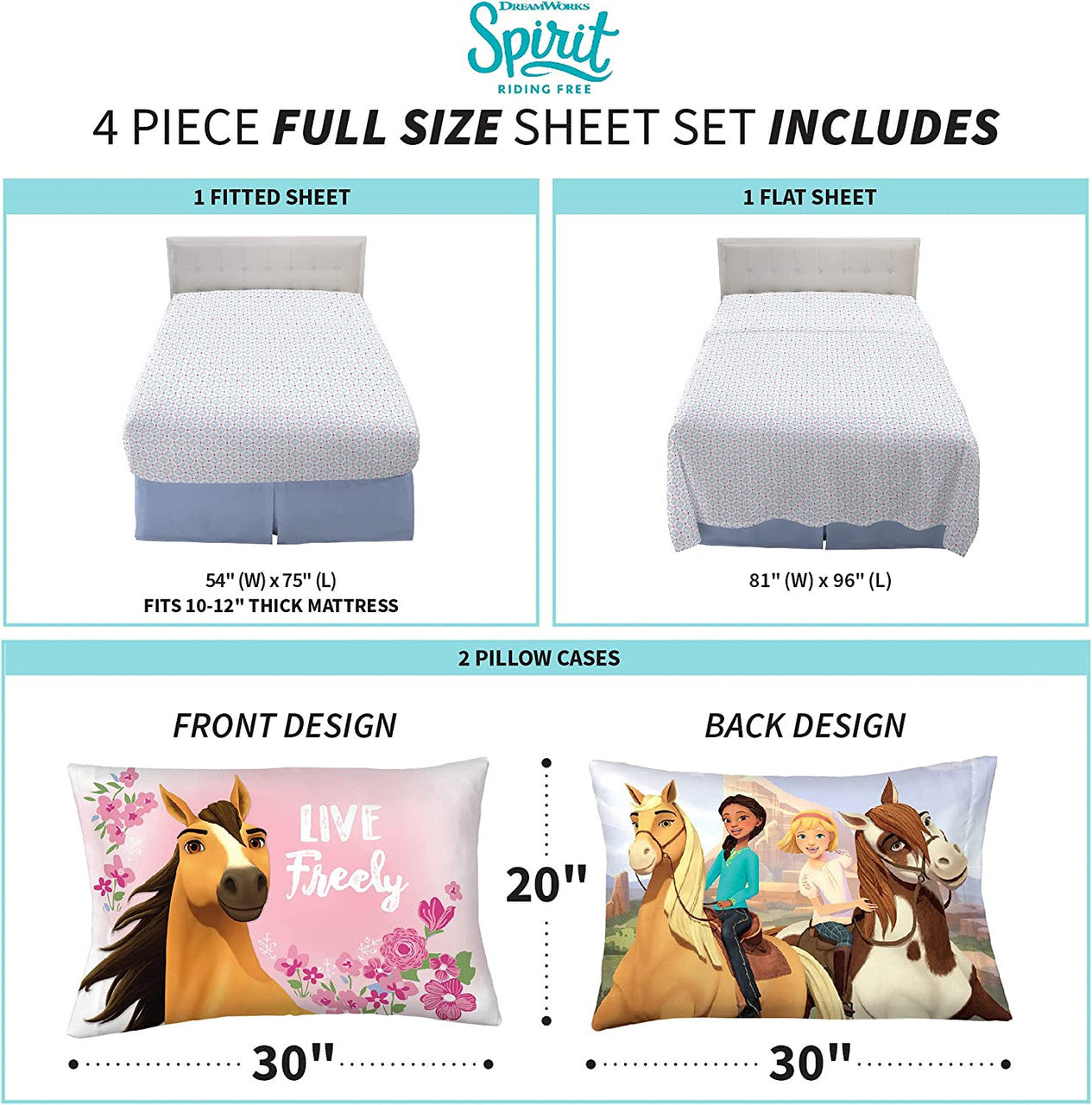 Spirit Live Freely Full Sheet Set