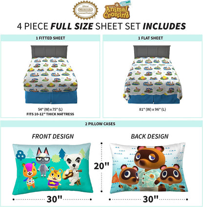 Animal Crossing Gone Camping Full Sheet Set