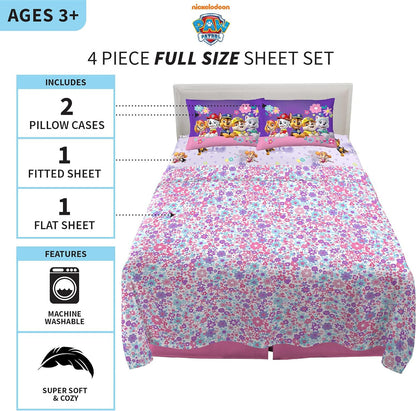 Paw Patrol Girls Full  Sheet Set