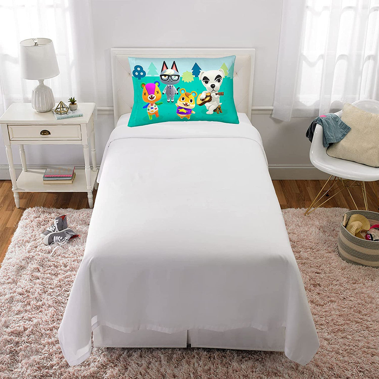 Animal Crossing Gone Camping Reversible Pillowcase