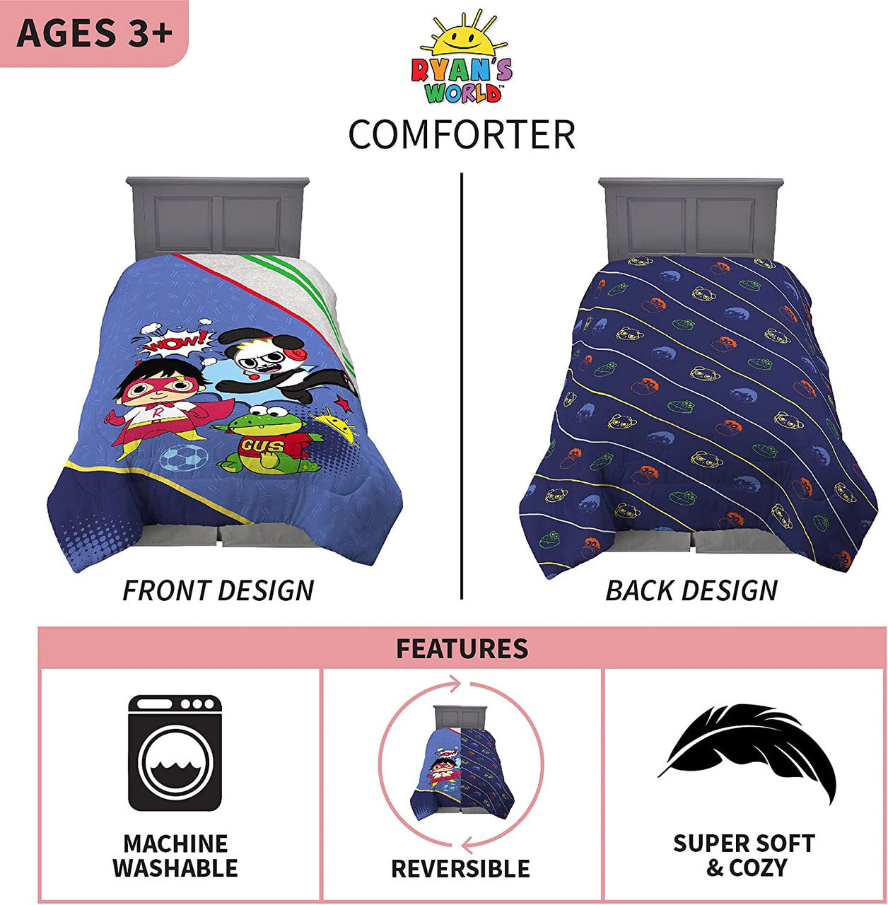 Ryan’s World Twin/Full Comforter