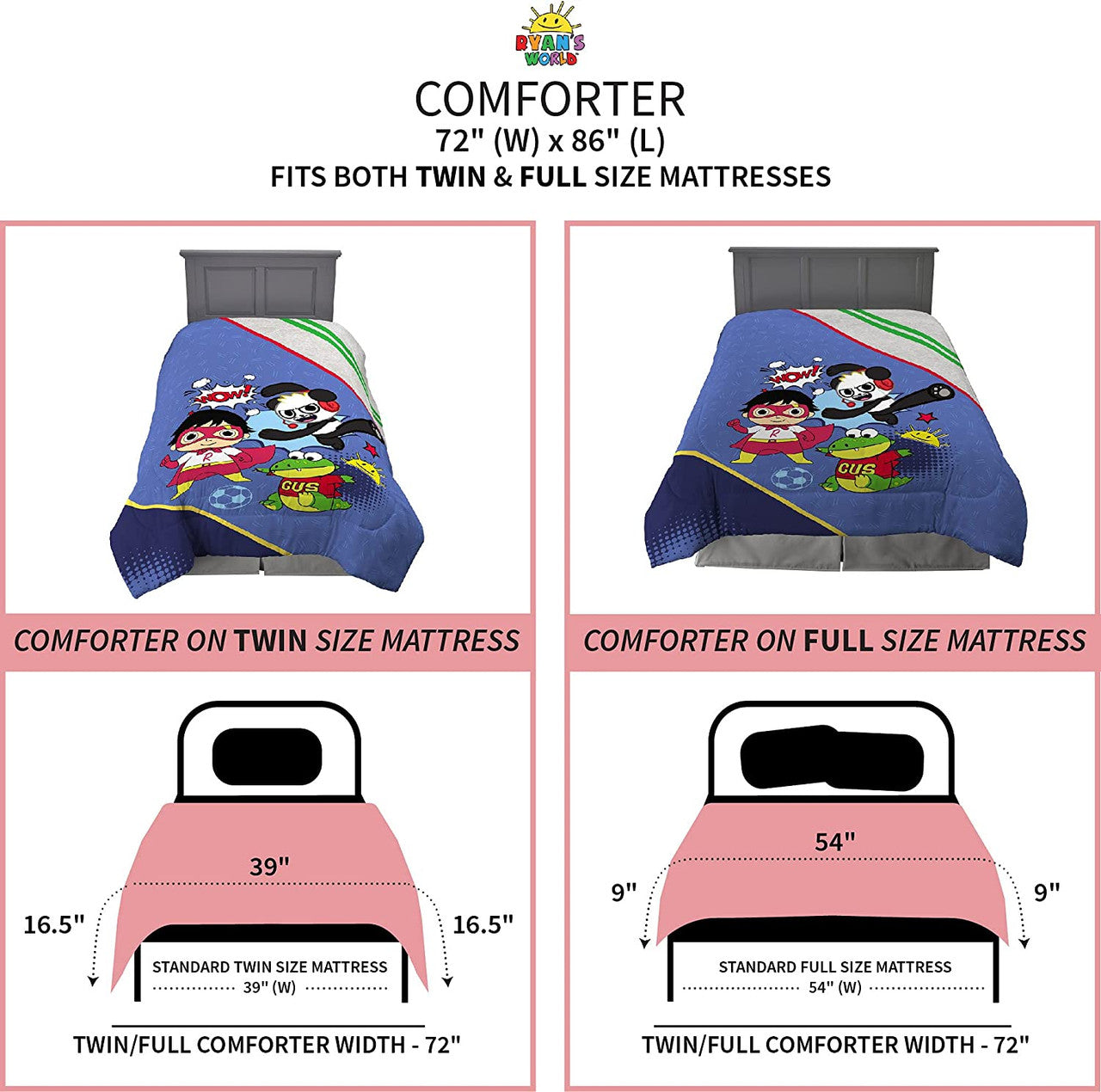 Ryan’s World Twin/Full Comforter