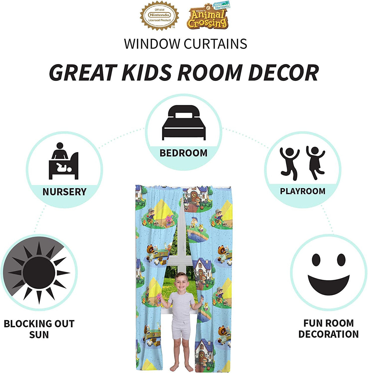 Animal Crossing Window Panels, 82 in x 84 in