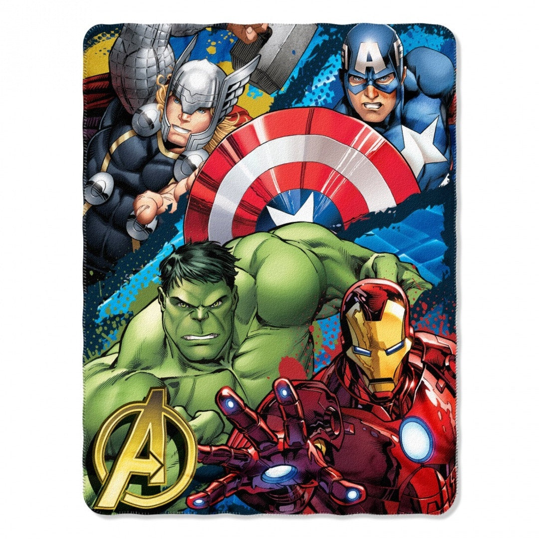 Marvel Avengers Defend Earth Fleece Throw Blanket