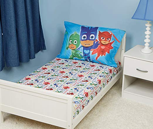 PJ Masks Toddler Fitted Sheet and Pillow Case Set
