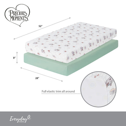 Precious Moments Boys 2 Pack Fitted Crib Sheet