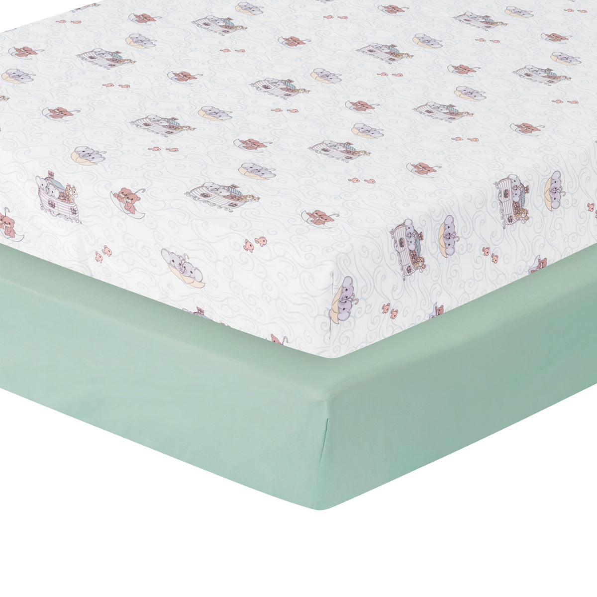 Precious Moments Boys 2 Pack Fitted Crib Sheet