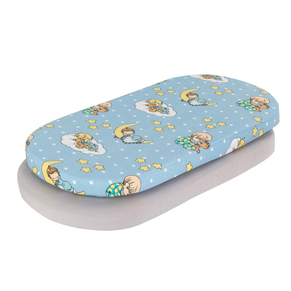 EVERYDAY KIDS 2-Pack Cotton Jersey Knit Bassinet Sheets - Precious Moments Boys