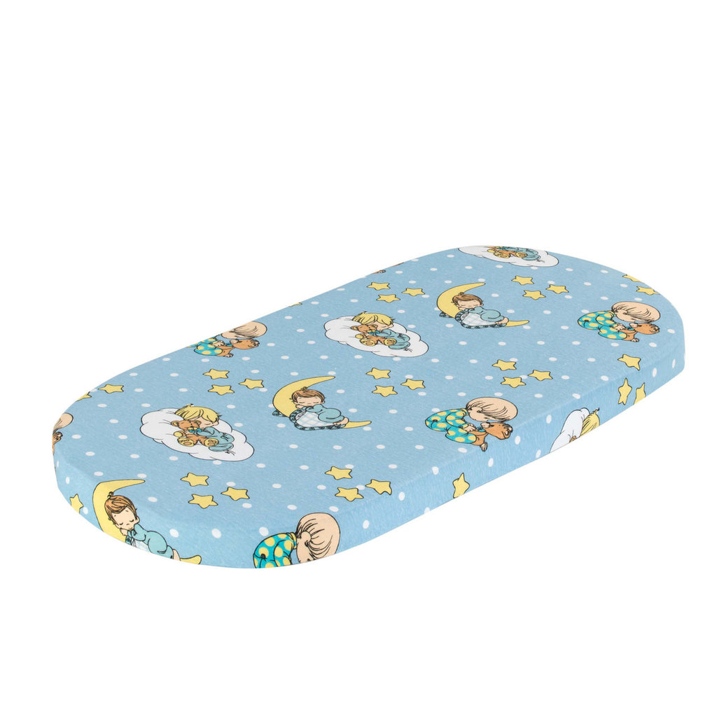 EVERYDAY KIDS 2-Pack Cotton Jersey Knit Bassinet Sheets - Precious Moments Boys