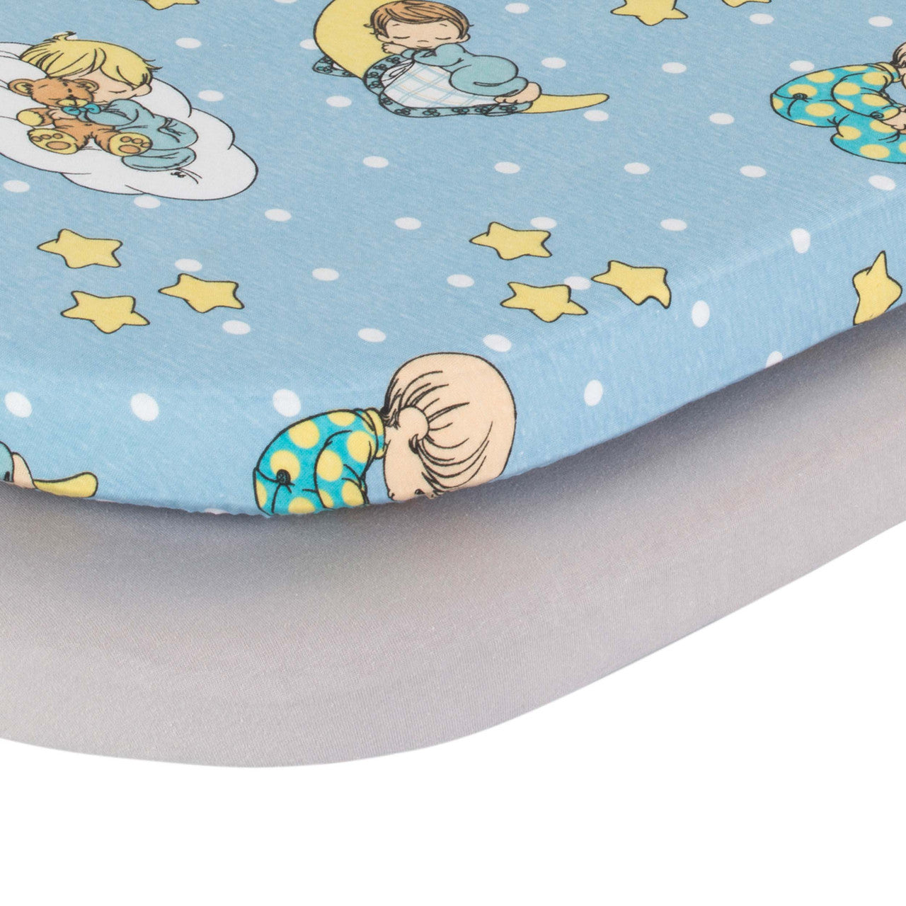 EVERYDAY KIDS 2-Pack Cotton Jersey Knit Bassinet Sheets - Precious Moments Boys