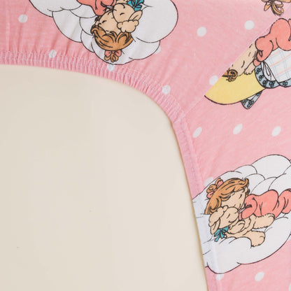 EVERYDAY KIDS 2-Pack Cotton Jersey Knit Bassinet Sheets - Precious Moments Girls