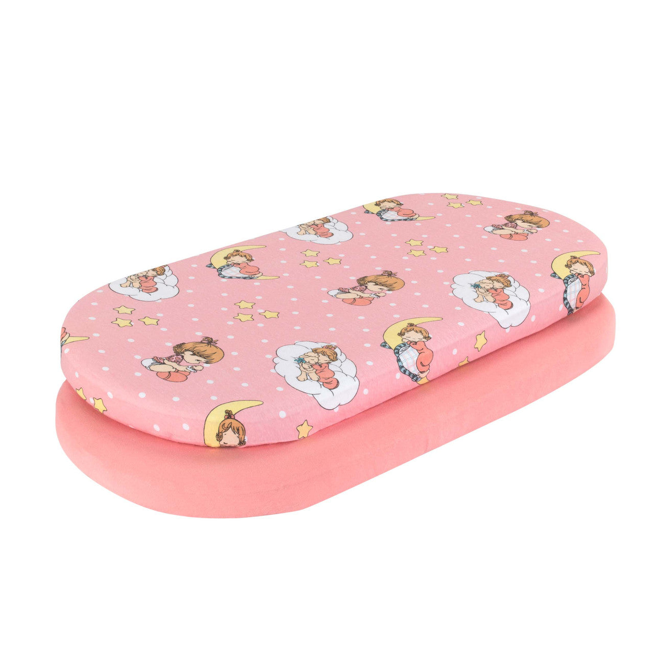 EVERYDAY KIDS 2-Pack Cotton Jersey Knit Bassinet Sheets - Precious Moments Girls