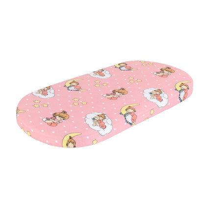 EVERYDAY KIDS 2-Pack Cotton Jersey Knit Bassinet Sheets - Precious Moments Girls