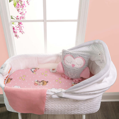 EVERYDAY KIDS 2-Pack Cotton Jersey Knit Bassinet Sheets - Precious Moments Girls
