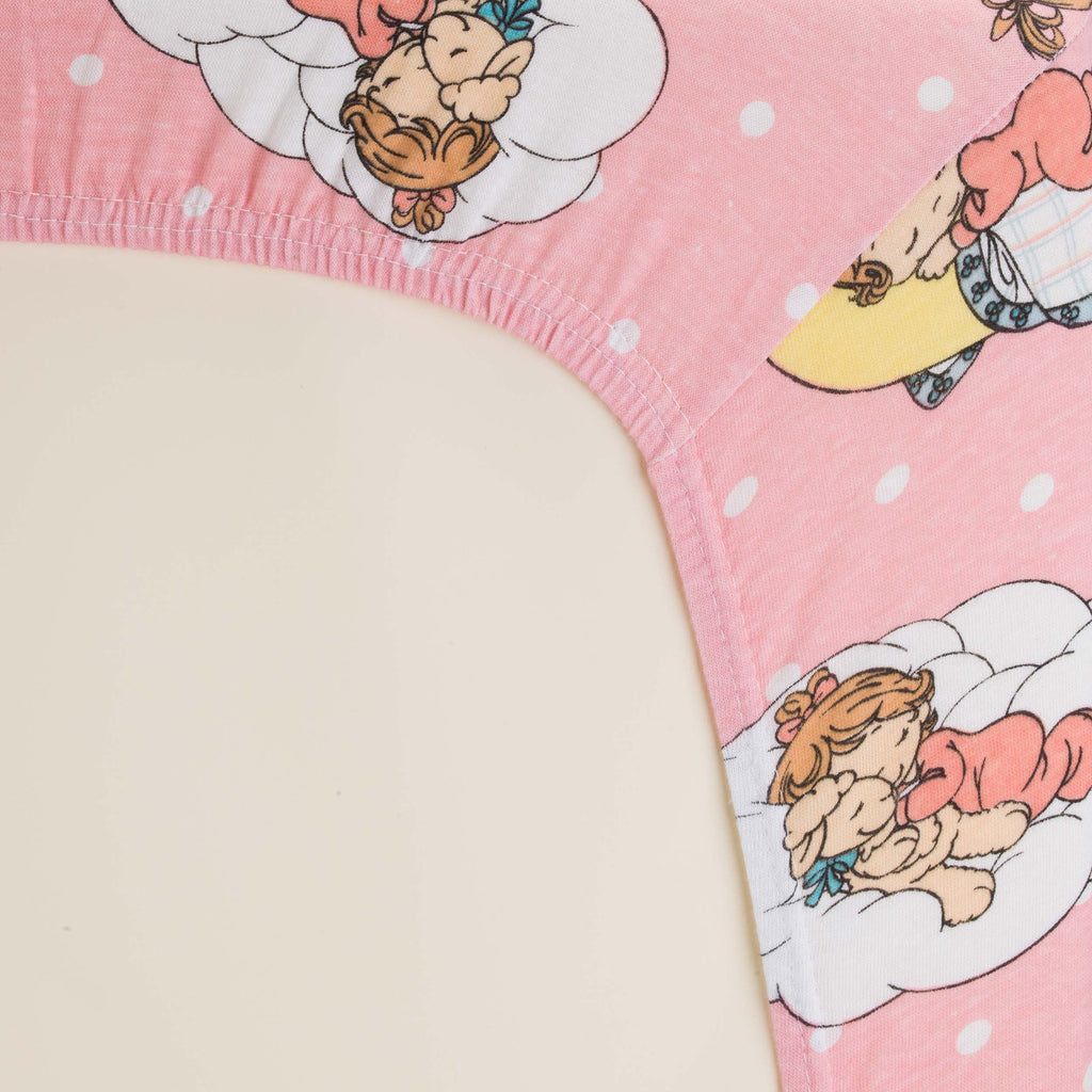 EVERYDAY KIDS 2 Pack n Play and Portable Crib Mattress Sheets - Precious Moments Girls
