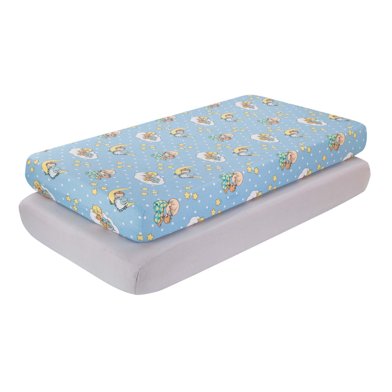 EVERYDAY KIDS Fitted Crib Sheets - Precious Moments Boys