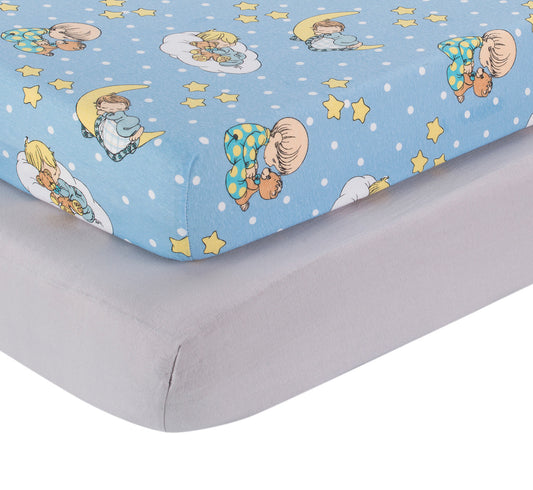 EVERYDAY KIDS Fitted Crib Sheets - Precious Moments Boys
