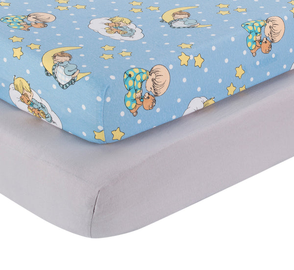 EVERYDAY KIDS Fitted Crib Sheets - Precious Moments Boys