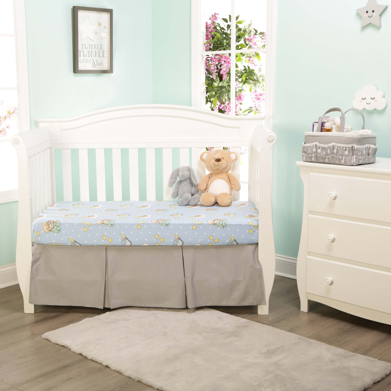 EVERYDAY KIDS Fitted Crib Sheets - Precious Moments Boys