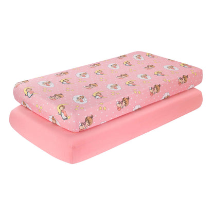 EVERYDAY KIDS Fitted Crib Sheets - Precious Moments Girls