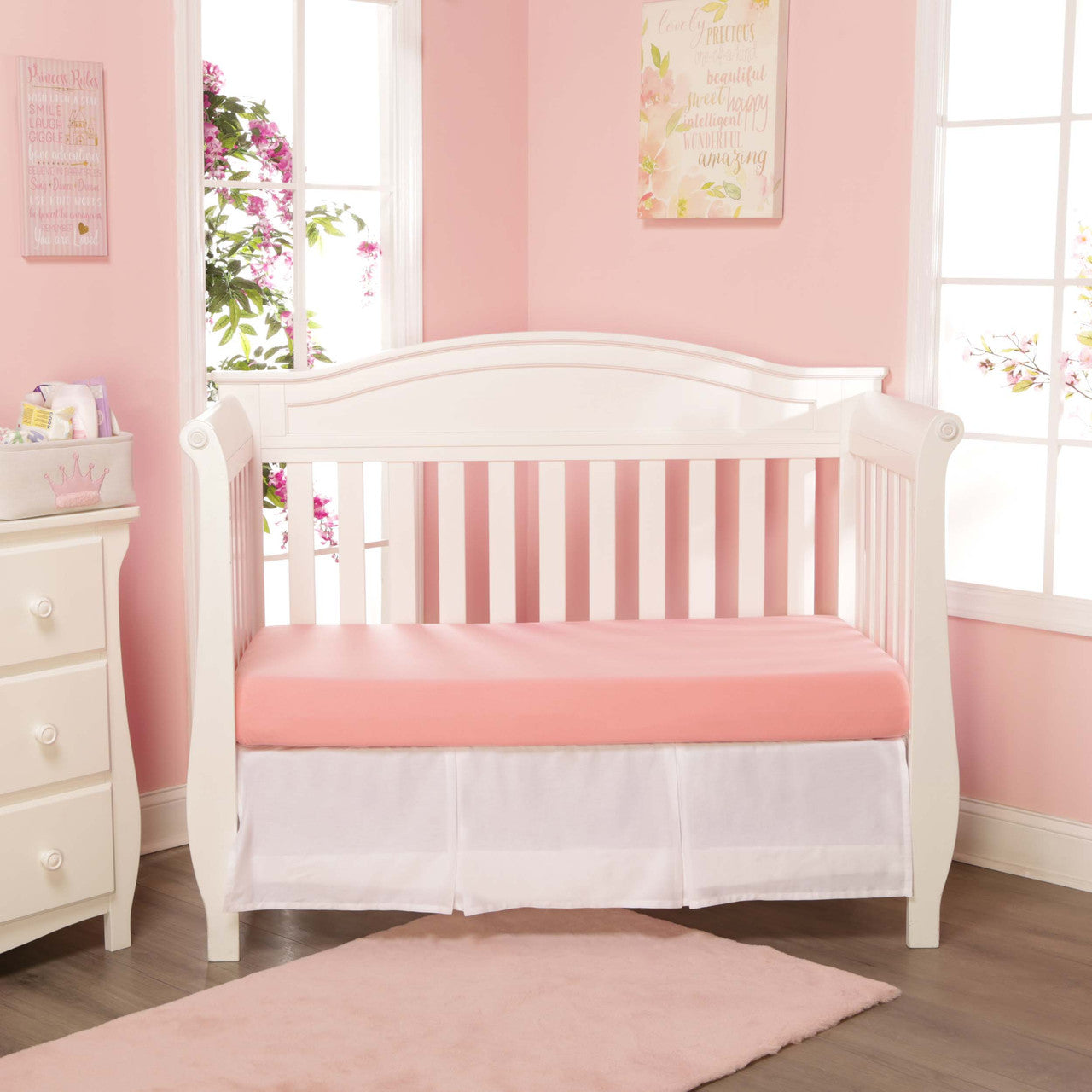 EVERYDAY KIDS Fitted Crib Sheets - Precious Moments Girls