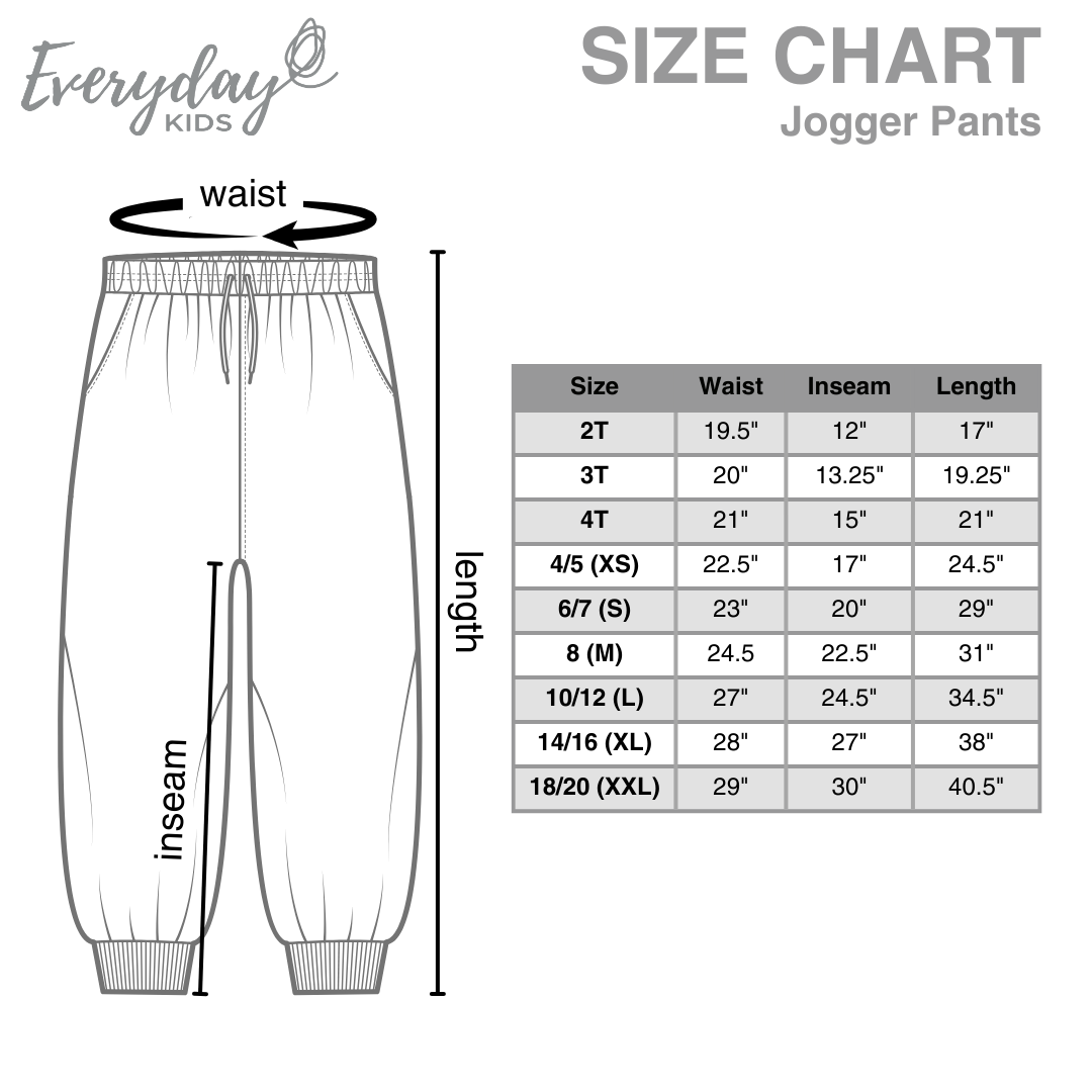EVERYDAY KIDS Girls’ Black Cotton Fleece Sweatpants