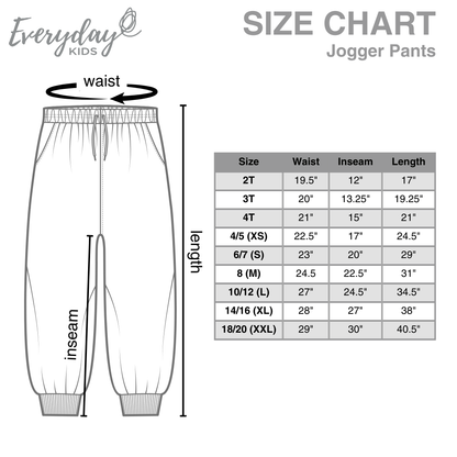 EVERYDAY KIDS Girls’ Black Cotton Fleece Sweatpants