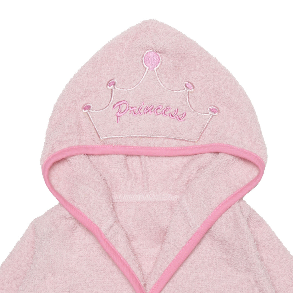 EVERYDAY KIDS Hooded Baby Toddler Bathrobe - Princess with Crown